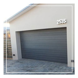 Double Aluminium Garage Doors Charcoal