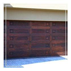 Double Bali Plain Wooden Garage Door
